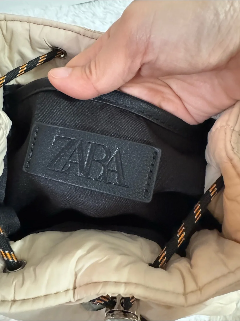 Zara cream puffer